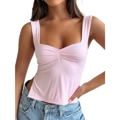 Double Lined Crop Tank Top