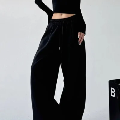 Wide Leg High Waisted Baggy Sweatpants